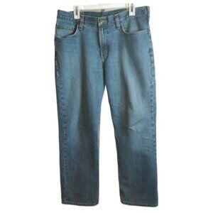 Carhartt Jeans 34x30 Men Work Casual Light Blue Pants Clothing Rn# 14806